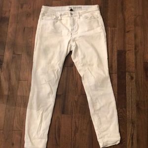 Gap white wash skinny jeans